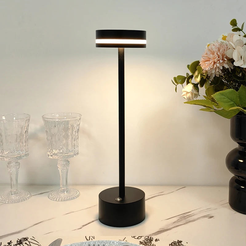 Touch Small Night Light LED Aluminum Material Desk Light Adjustable Brightness Reading Table Lamp for Gift Bedroom Home Decor