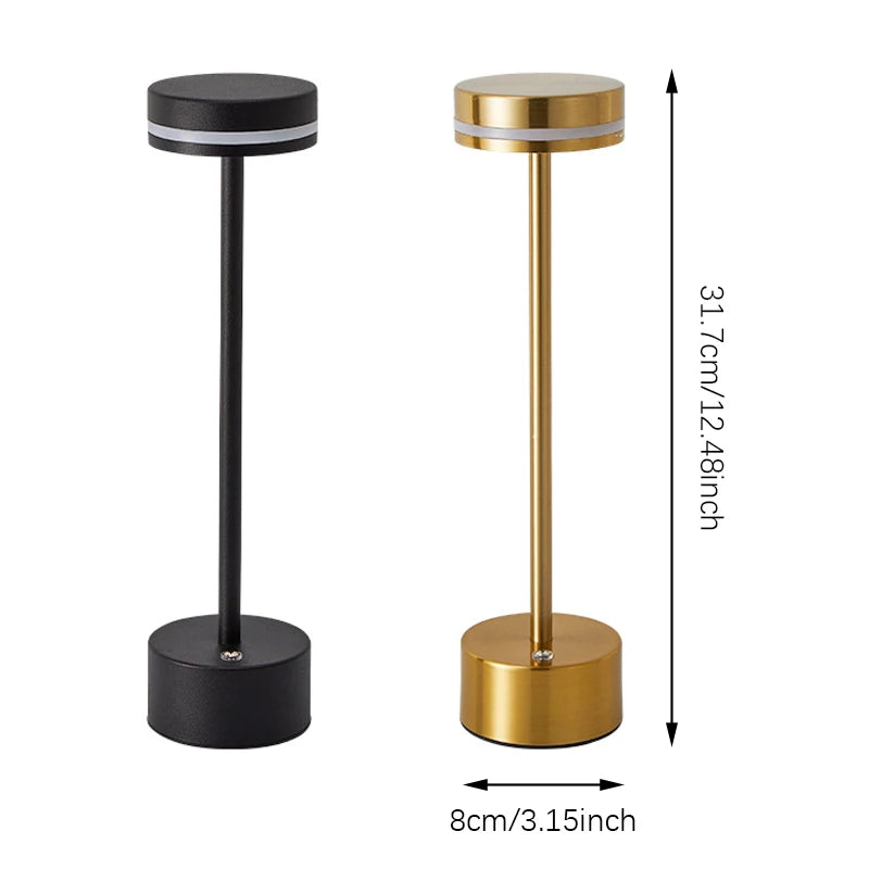Touch Small Night Light LED Aluminum Material Desk Light Adjustable Brightness Reading Table Lamp for Gift Bedroom Home Decor